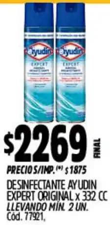 Supermercados Yaguar Ayudín desinfectante expert original oferta