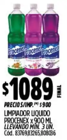 Supermercados Yaguar Procenex limpiador liquido oferta