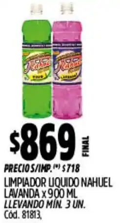 Supermercados Yaguar Nahuel limpiador liquido lavanda oferta