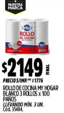 Supermercados Yaguar My hogar rollo de cocina blanco oferta
