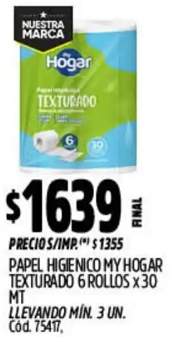 Supermercados Yaguar My hogar papel higienico texturado oferta