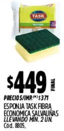 Supermercados Yaguar Task esponja fibra economica salvauñas oferta