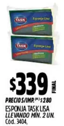 Supermercados Yaguar Task esponja lisa oferta