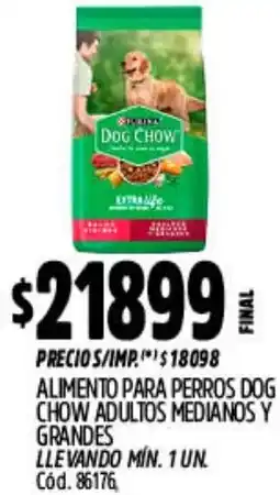 Supermercados Yaguar Dog chow alimento para perros adultos medianos y grandes oferta