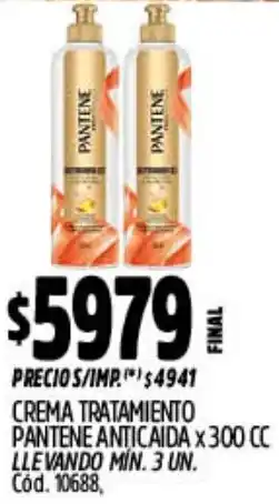 Supermercados Yaguar Pantene crema tratamiento anticaida oferta