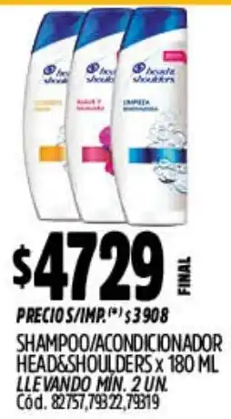 Supermercados Yaguar Head & Shoulders shampoo/acondicionador oferta