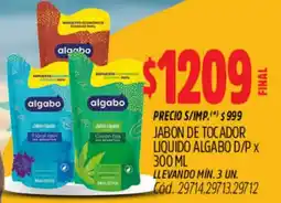 Supermercados Yaguar Algabo jabon de tocador liquido d/p oferta