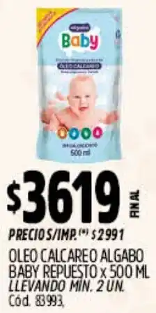 Supermercados Yaguar Algabo oleo calcareo baby repuesto oferta