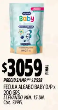 Supermercados Yaguar Algabo baby fecula d/p oferta