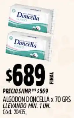 Supermercados Yaguar Doncella algodon oferta