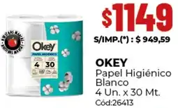 Diarco Okey papel higiénico blanco oferta