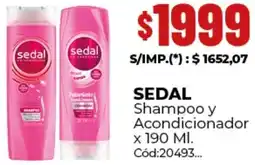 Diarco Sedal shampoo y acondicionador oferta