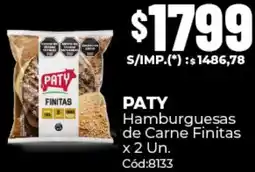 Diarco Paty hamburguesas de carne finitas oferta