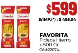Diarco Favorita fideos hierro oferta