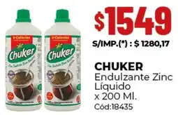Diarco Chuker endulzante zinc líquido oferta
