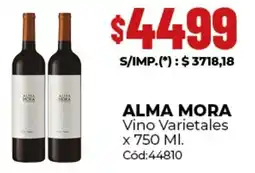 Diarco Alma mora vino varietales oferta