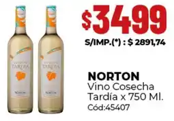 Diarco Norton vino cosecha tardía oferta