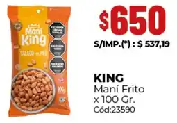 Diarco King maní frito oferta