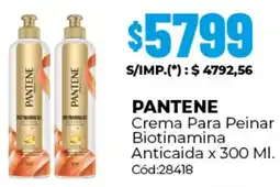 Diarco Pantene crema para peinar biotinamina anticaida oferta