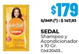 Diarco Sedal shampoo y acondicionador oferta