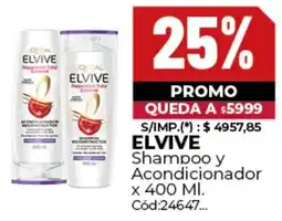 Diarco Elvive shampoo y acondicionador oferta