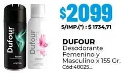 Diarco Dufour desodorante femenino y masculino oferta