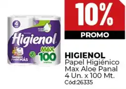 Diarco Higienol papel higiénico max aloe panal oferta