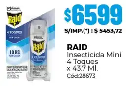 Diarco Raid insecticida mini 4 toques oferta