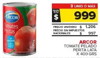 Carrefour Maxi Arcor tomate pelado perita lata oferta