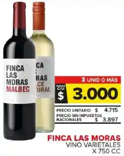Carrefour Maxi Finca las moras vino varietales oferta