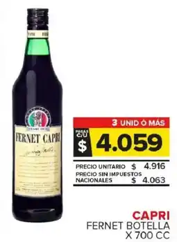 Carrefour Maxi Capri fernet botella oferta