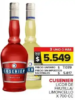 Carrefour Maxi Cusenier licor de frutilla/ limoncello oferta