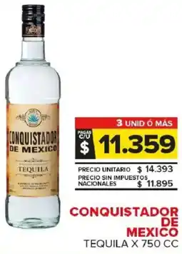 Carrefour Maxi Conquistador de mexico tequila oferta