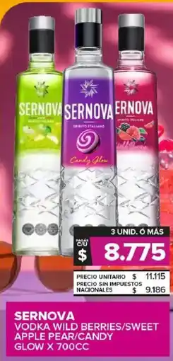 Carrefour Maxi Sernova vodka wild berries/sweet apple pear/candy glow oferta