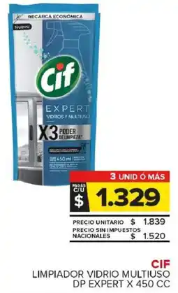 Carrefour Maxi Cif limpiador vidrio multiuso dp expert oferta