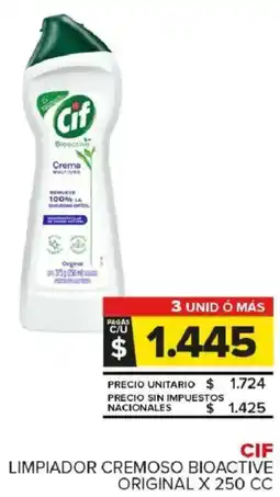 Carrefour Maxi Cif limpiador cremoso bioactive original oferta