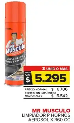 Carrefour Maxi Mr musculo limpiador p hornos aerosol oferta