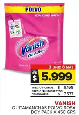 Carrefour Maxi Vanish quitamanchas polvo rosa doy pack oferta