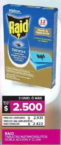 Carrefour Maxi Raid tabletas matamosquitos doble accion oferta