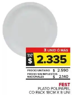 Carrefour Maxi Fest plato polipapel co pack oferta