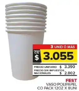 Carrefour Maxi Fest vaso polipapel co pack oferta
