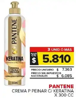 Carrefour Maxi Pantene crema p peinar c/ keratina oferta