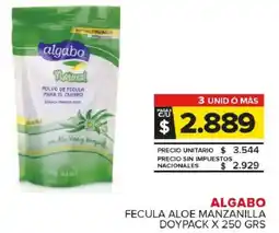 Carrefour Maxi Algabo fecula aloe manzanilla doypack oferta