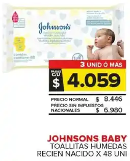 Carrefour Maxi Johnsons baby toallitas humedas recien nacido oferta