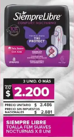 Carrefour Maxi Siempre libre toalla fem suaves nocturnas oferta