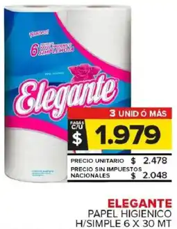 Carrefour Maxi Elegante papel higienico h/simple oferta