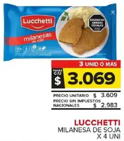 Carrefour Maxi Lucchetti milanesa de soja oferta