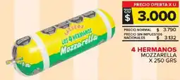 Carrefour Maxi 4 hermanos mozzarella oferta