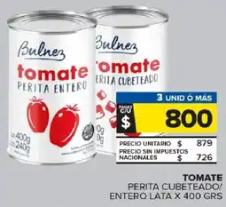 Carrefour Maxi Tomate perita cubeteado/ entero lata oferta