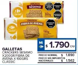 Carrefour Maxi Crackers galletas sesamo oferta